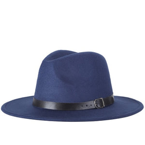 free shipping 2019 new Fashion men fedoras women's fashion jazz hat summer spring black woolen blend cap outdoor casual hat