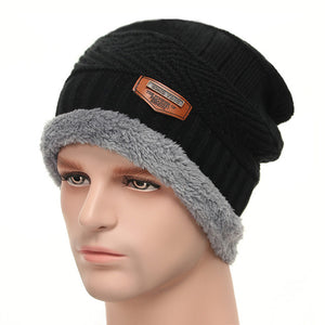 Winter Knitted Hats Scarves Men Winter Cap Beanie Thick Neck Warm Wool Bonnet Skullies Beanies For Men Women Knitted hat