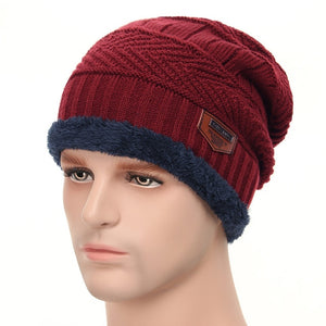 Winter Knitted Hats Scarves Men Winter Cap Beanie Thick Neck Warm Wool Bonnet Skullies Beanies For Men Women Knitted hat