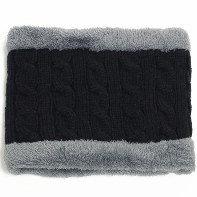 Winter Knitted Hats Scarves Men Winter Cap Beanie Thick Neck Warm Wool Bonnet Skullies Beanies For Men Women Knitted hat