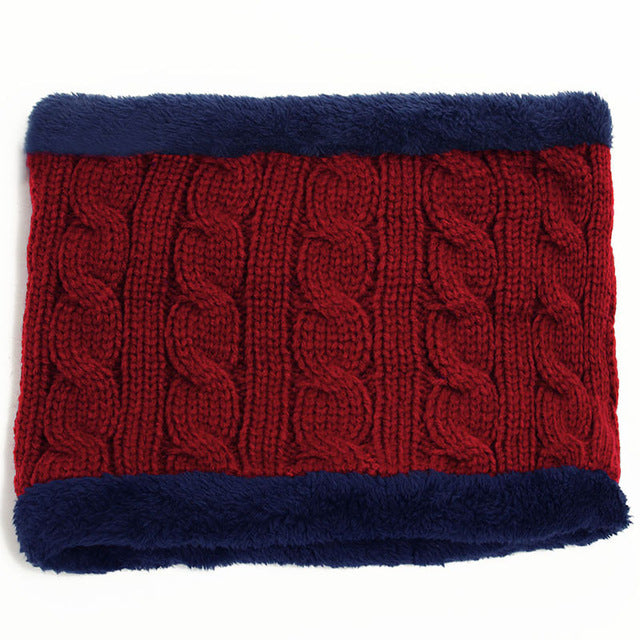 Winter Knitted Hats Scarves Men Winter Cap Beanie Thick Neck Warm Wool Bonnet Skullies Beanies For Men Women Knitted hat