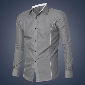 Men Shirt New Fashion Mens Luxury Long Sleeve Casual Slim Fit Stylish Dress Shirts Business Shirts Men Chemise Homme