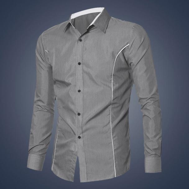 Men Shirt New Fashion Mens Luxury Long Sleeve Casual Slim Fit Stylish Dress Shirts Business Shirts Men Chemise Homme