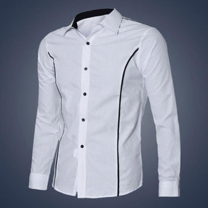 Men Shirt New Fashion Mens Luxury Long Sleeve Casual Slim Fit Stylish Dress Shirts Business Shirts Men Chemise Homme
