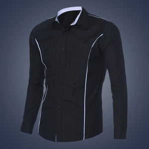 Men Shirt New Fashion Mens Luxury Long Sleeve Casual Slim Fit Stylish Dress Shirts Business Shirts Men Chemise Homme