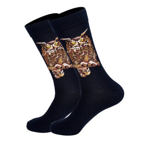 Downstairs Streetwear Happy Socks Men BritishStyle Hip Hop Shark Einstein Jesus 25 Colors Harajuku Art Designer Men Socks Cotton