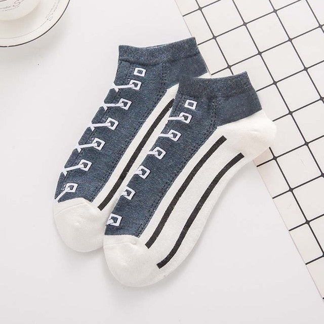 2019 spring new socks men's cotton casual sports boat socks college wind couple canvas socks