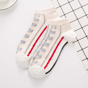 2019 spring new socks men's cotton casual sports boat socks college wind couple canvas socks