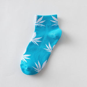 Short tube maple leaf socks hip hop socks men and women street skateboard boat socks hemp leaf sports tide socks SA-8