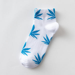 Short tube maple leaf socks hip hop socks men and women street skateboard boat socks hemp leaf sports tide socks SA-8
