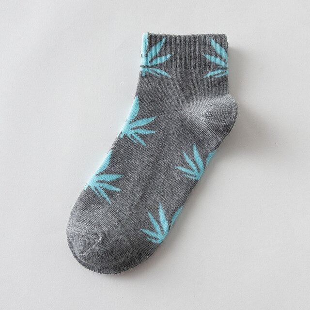 Short tube maple leaf socks hip hop socks men and women street skateboard boat socks hemp leaf sports tide socks SA-8