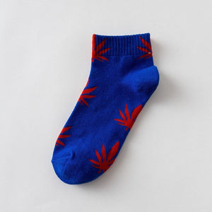 Short tube maple leaf socks hip hop socks men and women street skateboard boat socks hemp leaf sports tide socks SA-8