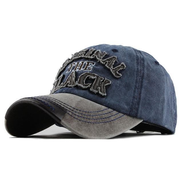[FLB] Hot Retro Washed Baseball Cap Fitted Cap Snapback Hat For Men Bone Women Gorras Casual Casquette Letter Black Cap F122