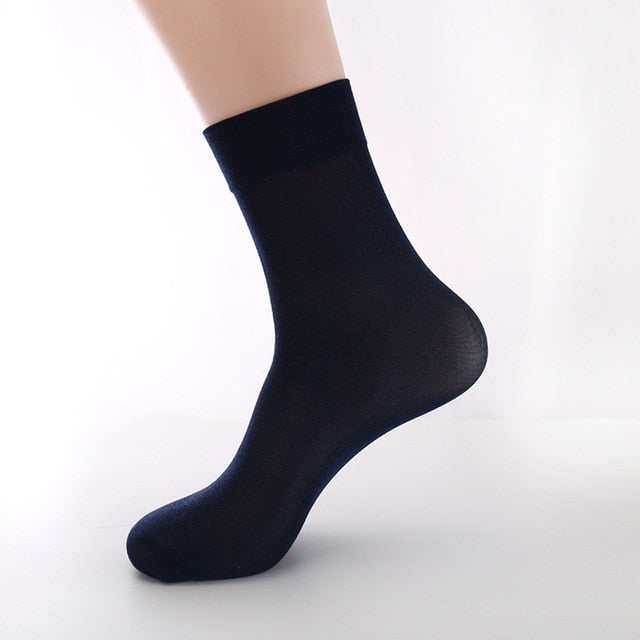 5pairs Men Socks High Quality Business Casual Male Short Socks Summer Autumn Silk Thin Transparent Durable Breathable Sock Meias