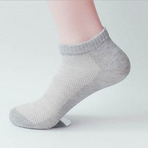 LKWDer 10pcs=5pairs Solid Mesh Men's Socks Invisible Ankle Socks Men Summer Breathable Thin Boat Socks Size Eur39-43 cheap price