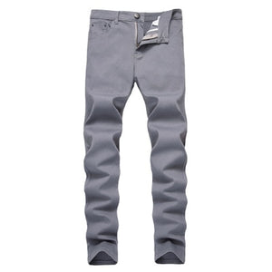White Ripped Jeans Men With Holes Super Skinny Famous Designer Brand Slim Fit Destroyed Jeans Pencil pants Slim zipper Jeans