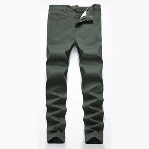 White Ripped Jeans Men With Holes Super Skinny Famous Designer Brand Slim Fit Destroyed Jeans Pencil pants Slim zipper Jeans