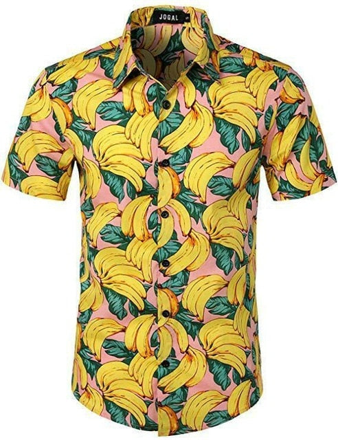 Fashion Hot Sale Men Hawaiian Flower-print Short Sleeve Summer Beach Style Lapel Shirts Holiday Casual Comfortable clothes S-XXL