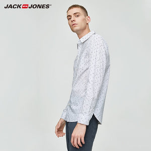 JACK&JONES Brand 2019 Men Shirt Cotton casual punk style turn-down collar Long Sleeve fashion shirts male | 216305523
